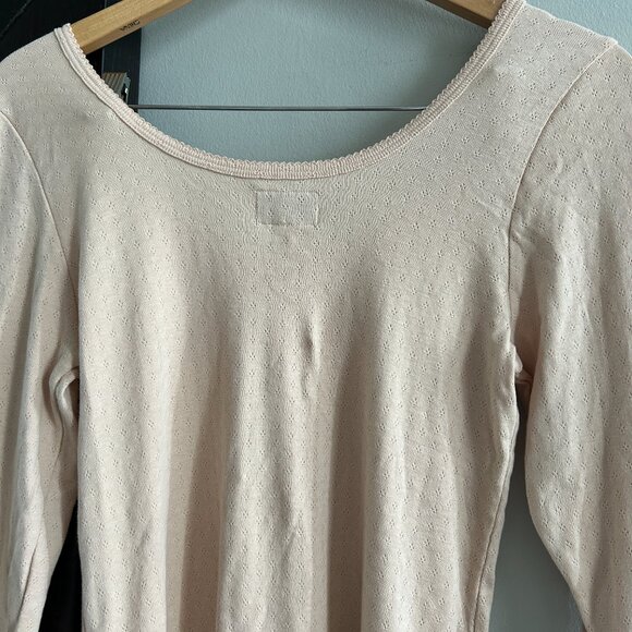 Petite Plume Pima Cotton Pointelle LS top - Picture 7 of 7